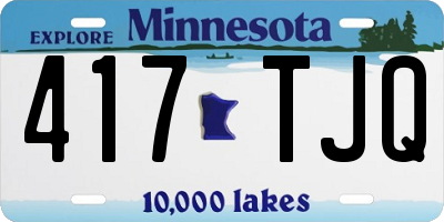 MN license plate 417TJQ