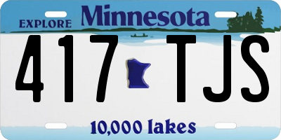 MN license plate 417TJS