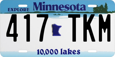 MN license plate 417TKM