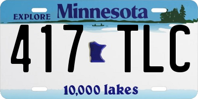 MN license plate 417TLC