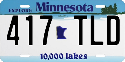 MN license plate 417TLD