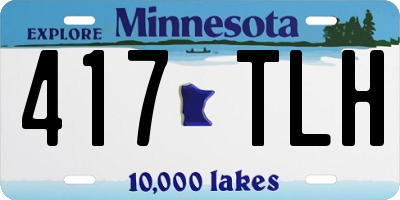 MN license plate 417TLH