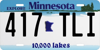 MN license plate 417TLI