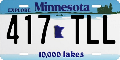 MN license plate 417TLL