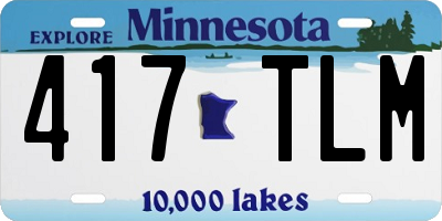 MN license plate 417TLM