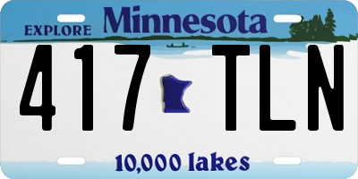 MN license plate 417TLN