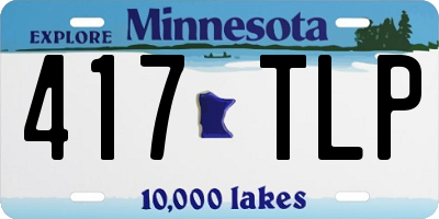 MN license plate 417TLP
