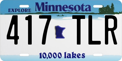 MN license plate 417TLR