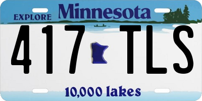 MN license plate 417TLS