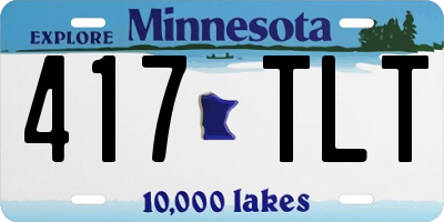 MN license plate 417TLT