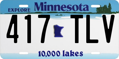 MN license plate 417TLV