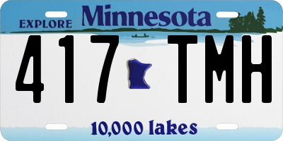 MN license plate 417TMH