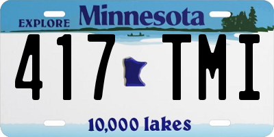 MN license plate 417TMI