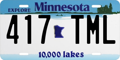 MN license plate 417TML