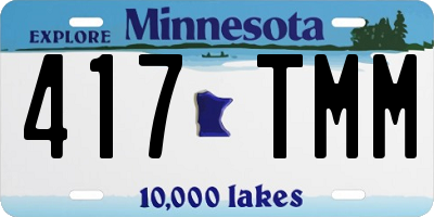MN license plate 417TMM