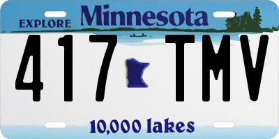 MN license plate 417TMV