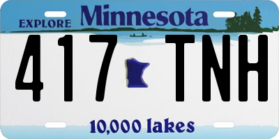 MN license plate 417TNH