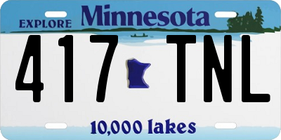MN license plate 417TNL