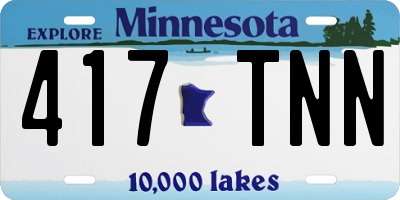MN license plate 417TNN
