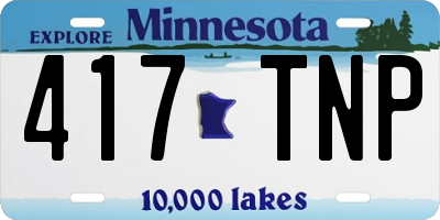 MN license plate 417TNP