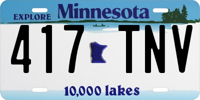 MN license plate 417TNV