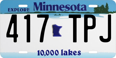 MN license plate 417TPJ