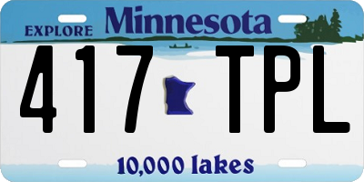 MN license plate 417TPL