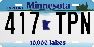MN license plate 417TPN