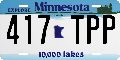 MN license plate 417TPP