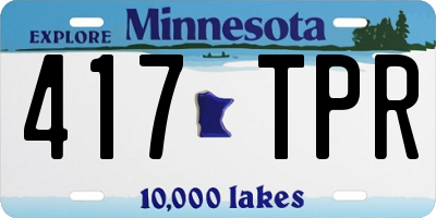 MN license plate 417TPR
