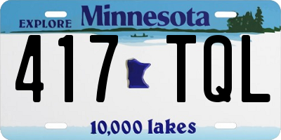 MN license plate 417TQL