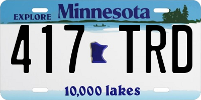 MN license plate 417TRD