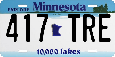 MN license plate 417TRE