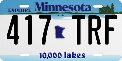 MN license plate 417TRF