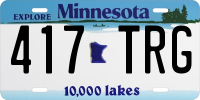 MN license plate 417TRG