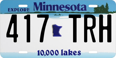 MN license plate 417TRH