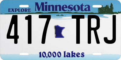 MN license plate 417TRJ