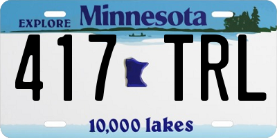 MN license plate 417TRL