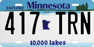 MN license plate 417TRN