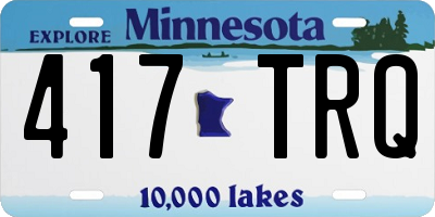 MN license plate 417TRQ