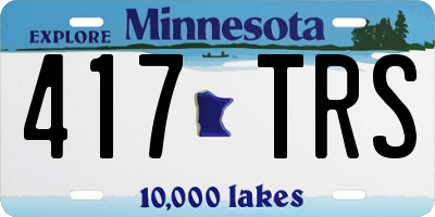 MN license plate 417TRS