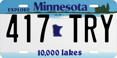 MN license plate 417TRY