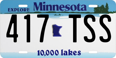 MN license plate 417TSS