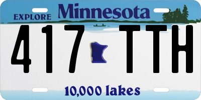 MN license plate 417TTH