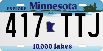 MN license plate 417TTJ