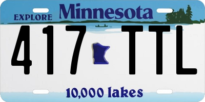 MN license plate 417TTL