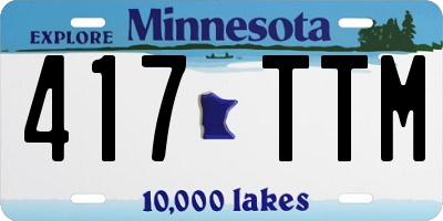 MN license plate 417TTM