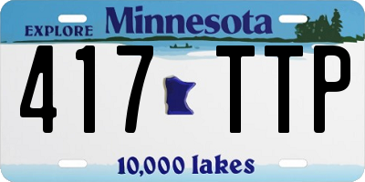MN license plate 417TTP