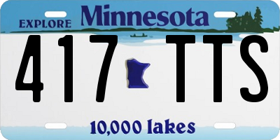 MN license plate 417TTS