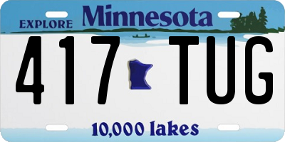 MN license plate 417TUG